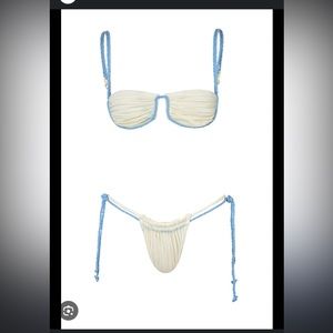 Brand New - Lula Baobab blue and white bikini